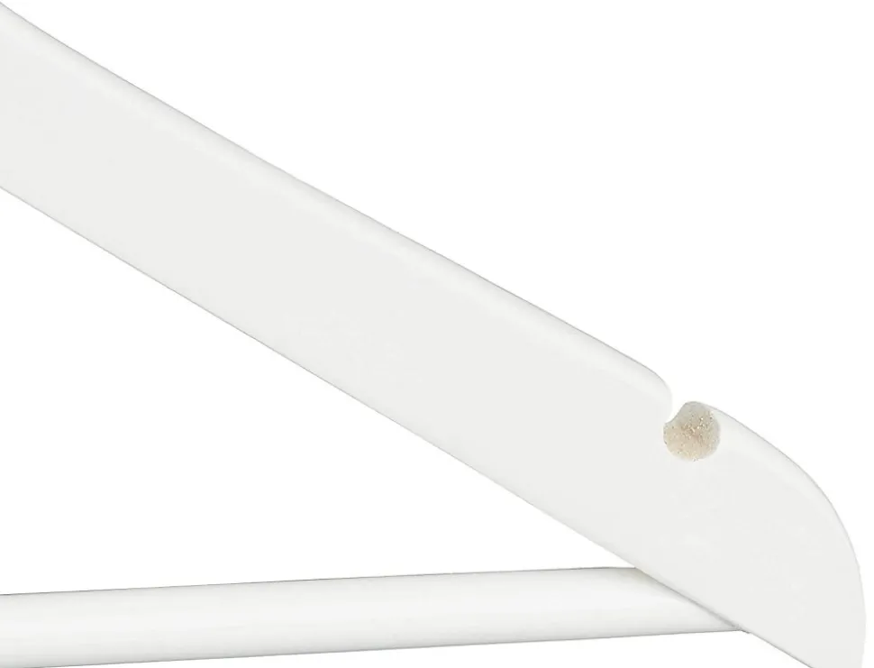 Lot de de 30 cintres avec bois blanc Helloshop26