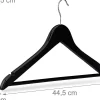 Lot de de 30 cintres avec bois noir Helloshop26