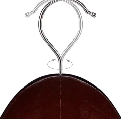 Lot de de 50 cintres avec bois marron Helloshop26
