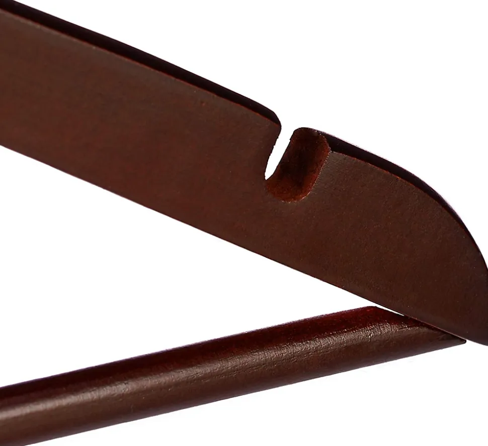 Lot de de 50 cintres avec bois marron Helloshop26
