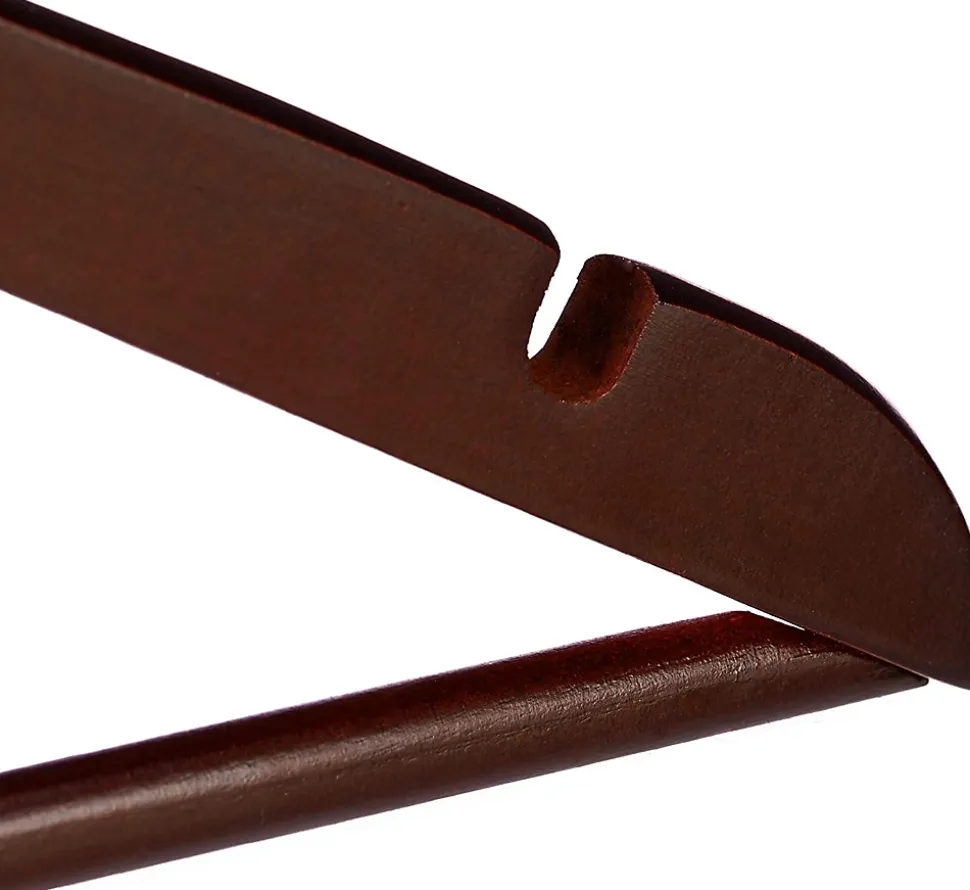 Lot de de 30 cintres avec bois marron Helloshop26