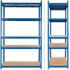 Lot 2x Etagere de Rangement - 200x100x50 cm - Capacite max. 875 kg 5 Tablettes MDF