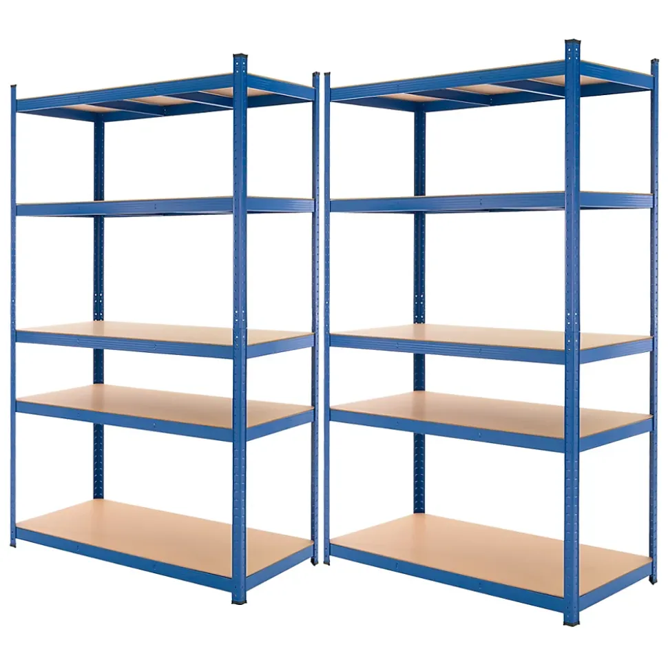Lot 2x Etagere de Rangement - 200x100x50 cm - Capacite max. 875 kg 5 Tablettes MDF