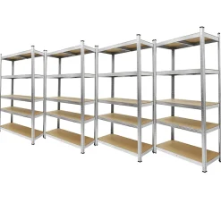Lot 4x Etagere de Rangement - 180x90x40 cm - Charge jusqu'a 750 kg