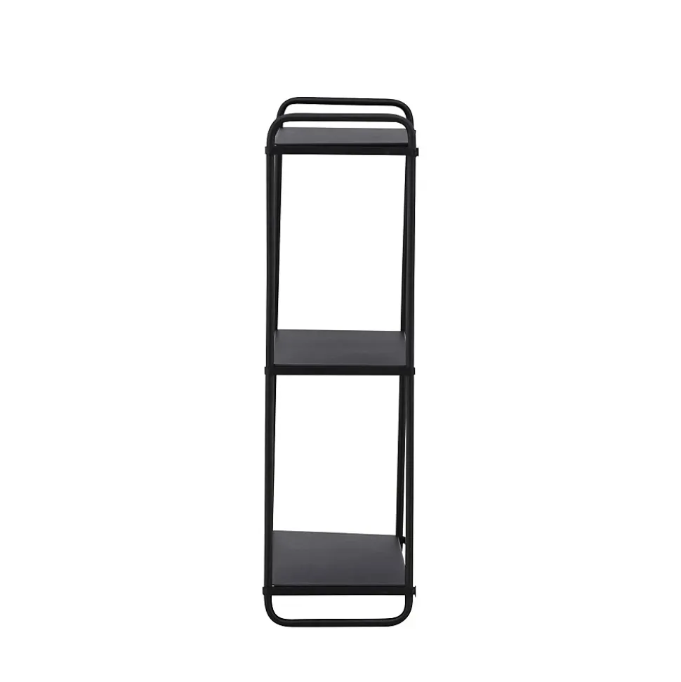Lyon - Étagère murale en métal L62cm - Noir
