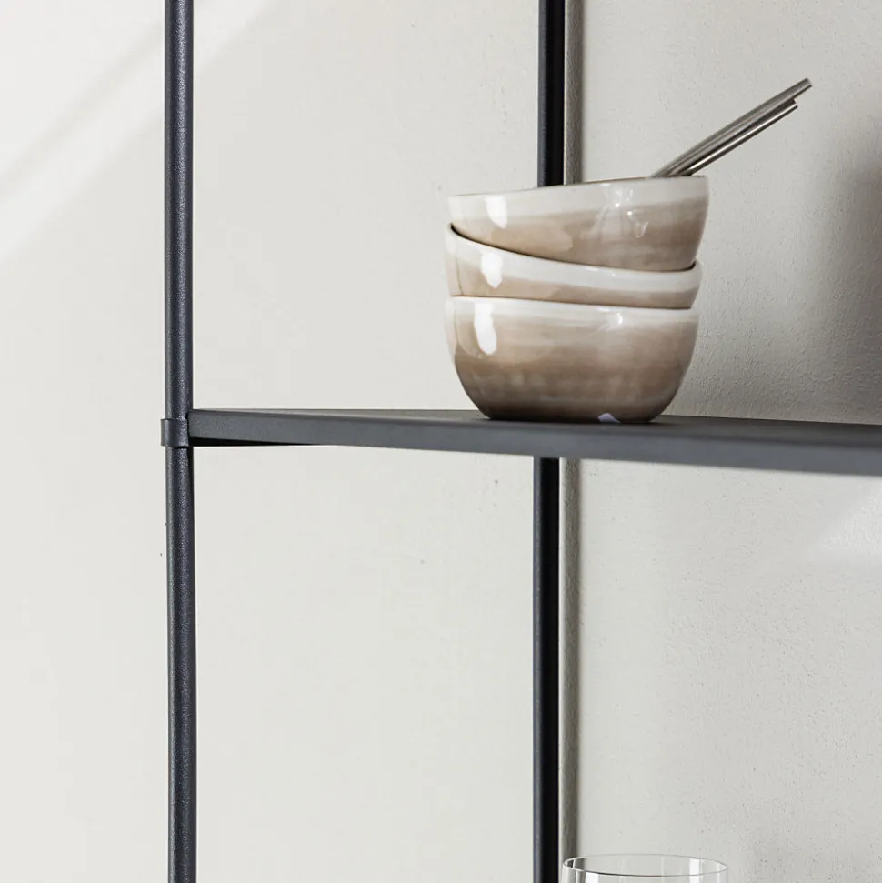 Lyon - Étagère murale en métal L62cm - Noir