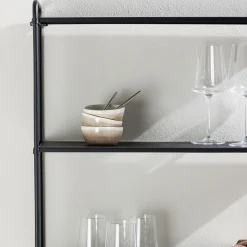 Lyon - Étagère murale en métal L62cm - Noir
