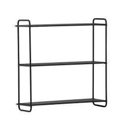 Lyon - Étagère murale en métal L62cm - Noir