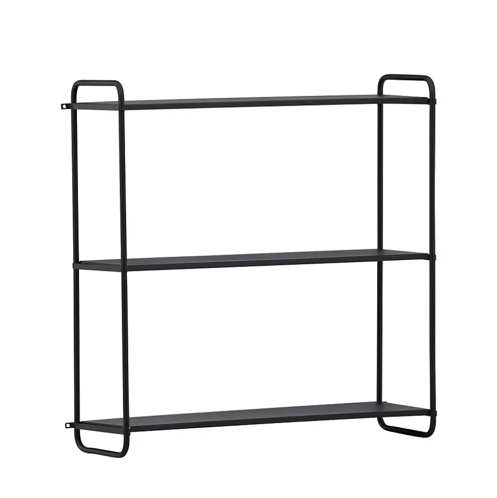 Lyon - Étagère murale en métal L62cm - Noir