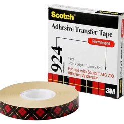 3M ATG 924 Film adhésif double-face transparent 12 mm x 55 m, adhérence initiale élevée