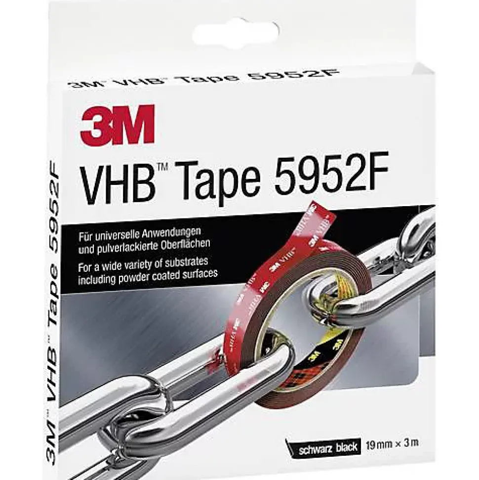 3M Ruban adhésif double-face VHB 5952F/193 noir, 3 m x 19 mm, ép. 1,1 mm