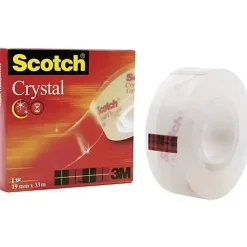3M Scotch Crystal Clear 600 FT-5100-3060-2 ruban adhésif transparent 33 m x 19 mm