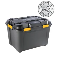 Malle de rangement 160 L Ezy Storage Bunker noir et jaune avec couvercles
