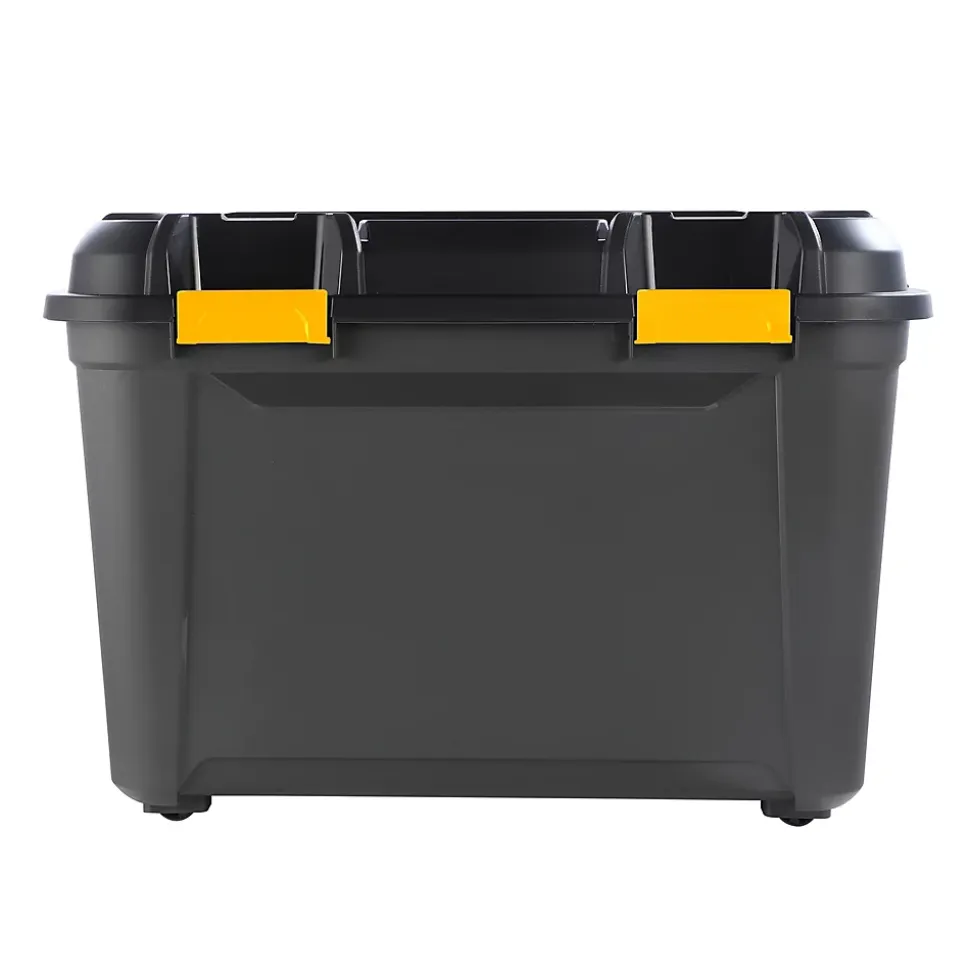 Malle de rangement 160 L Ezy Storage Bunker noir et jaune avec couvercles