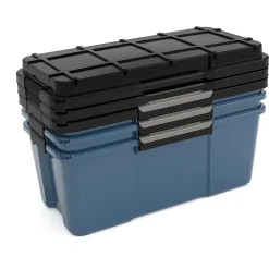 Malle de rangement bleue 80L Scuba Keter vendue par 3 pièces