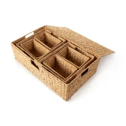 Malle de rangement en jacinthe d'eau Compactor