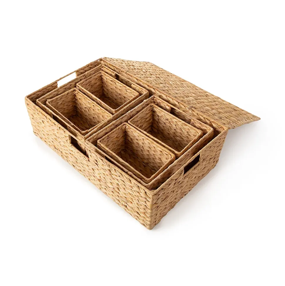 Malle de rangement en jacinthe d'eau Compactor