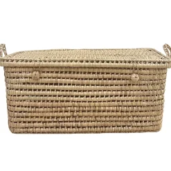 Malle de rangement feuille de palmier (80 cm - Naturel)