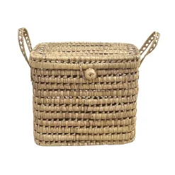 Malle de rangement feuille de palmier (40 cm - Naturel)