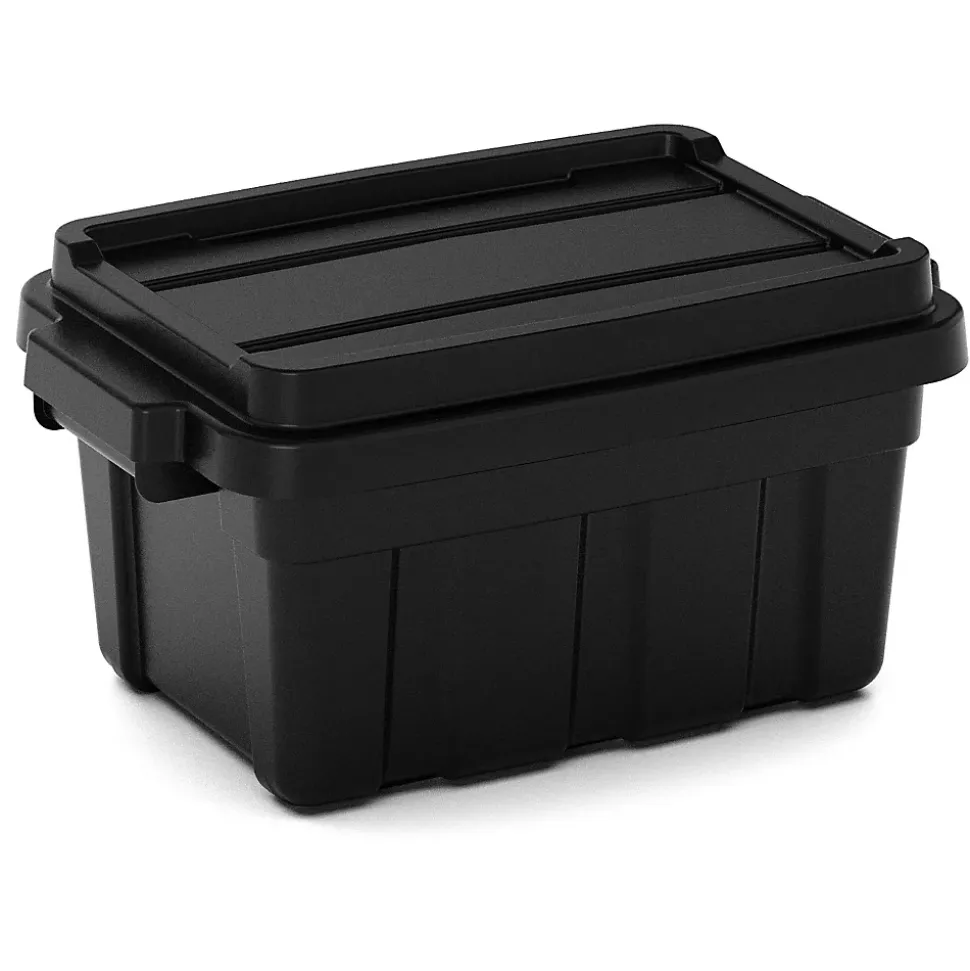 Malle de rangement 11L noire avec couvercle l.27 x H.22 x P.40 cm, Keter Tote