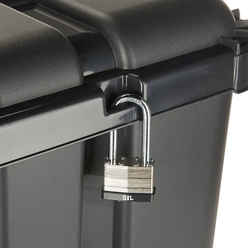 Malle de rangement 49L Skyda Form noir et jaune avec couvercles