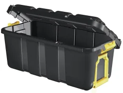 Malle de rangement 68L Skyda Form noir et jaune avec couvercles