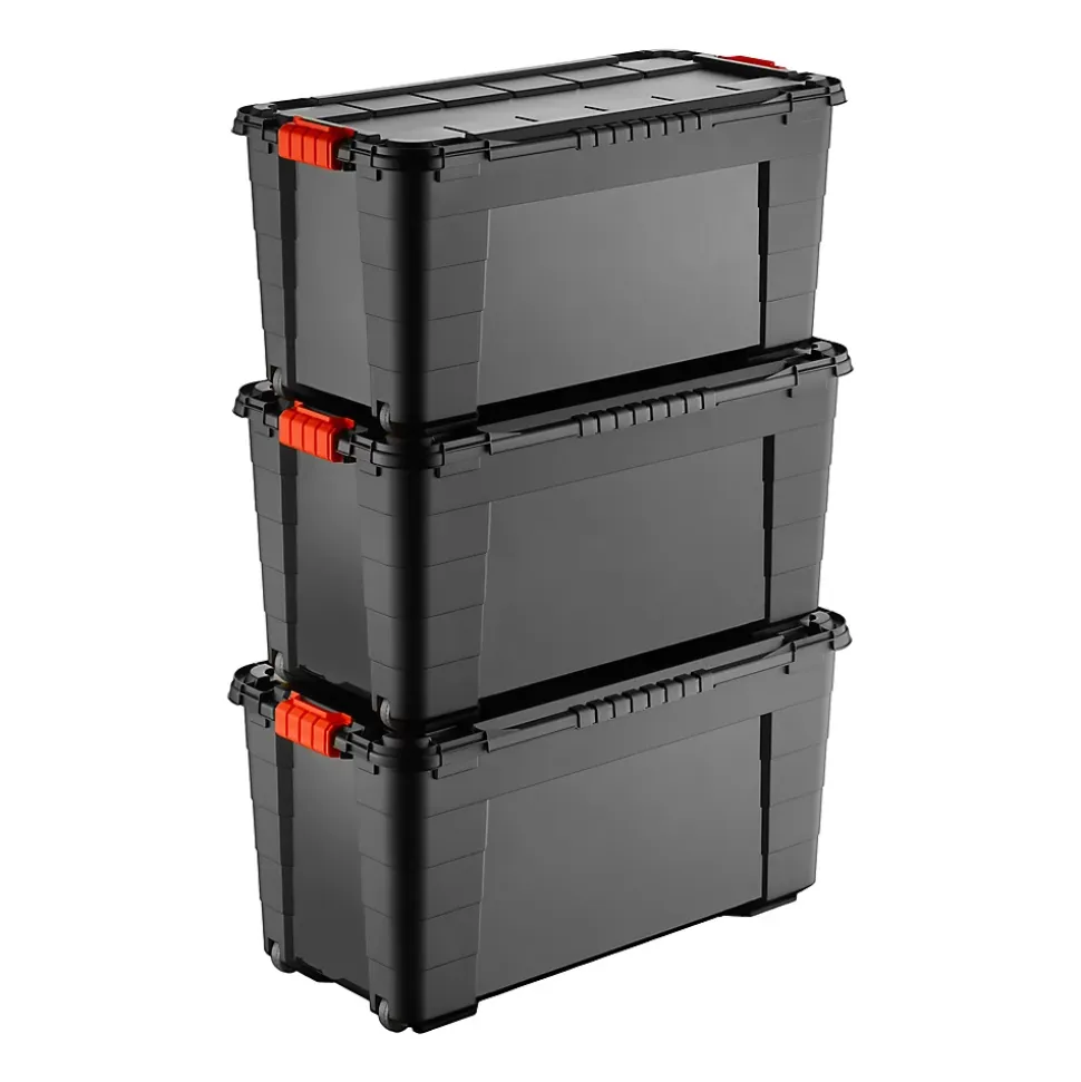 Malle de rangement 80L Tontarelli avec couvercle vendue par 3 pièces