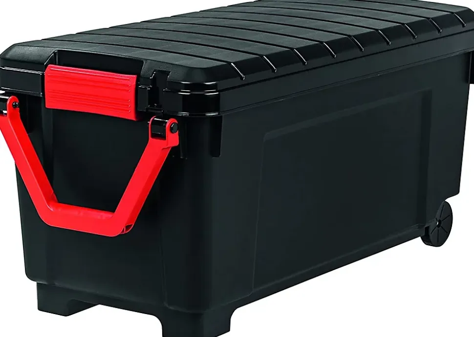 Malle de Rangement plastiques résistante 170L, A l'unité, Noir, SIA-1000, Iris Ohyama