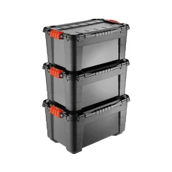 Malle de rangement vendue par 3 contenance 40L Tontarelli avec couvercles