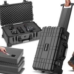 Mallette pour appareil photo avec une coque dure robuste noir