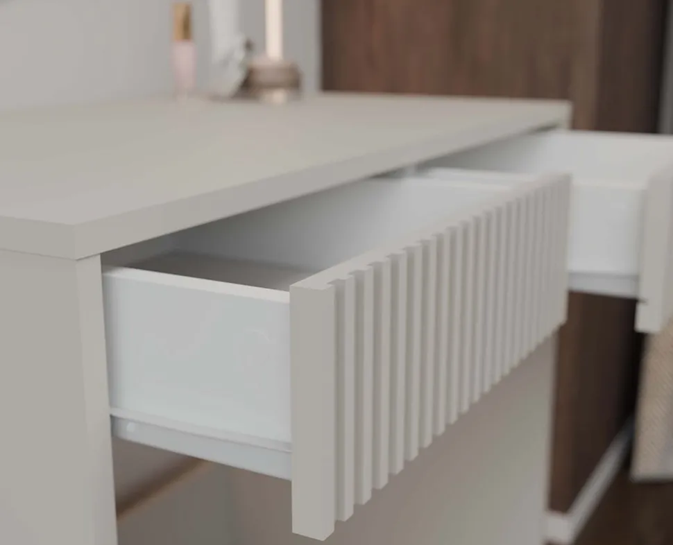 MARINA 2S - Bureau avec 2 tiroirs - Beige Cachemire