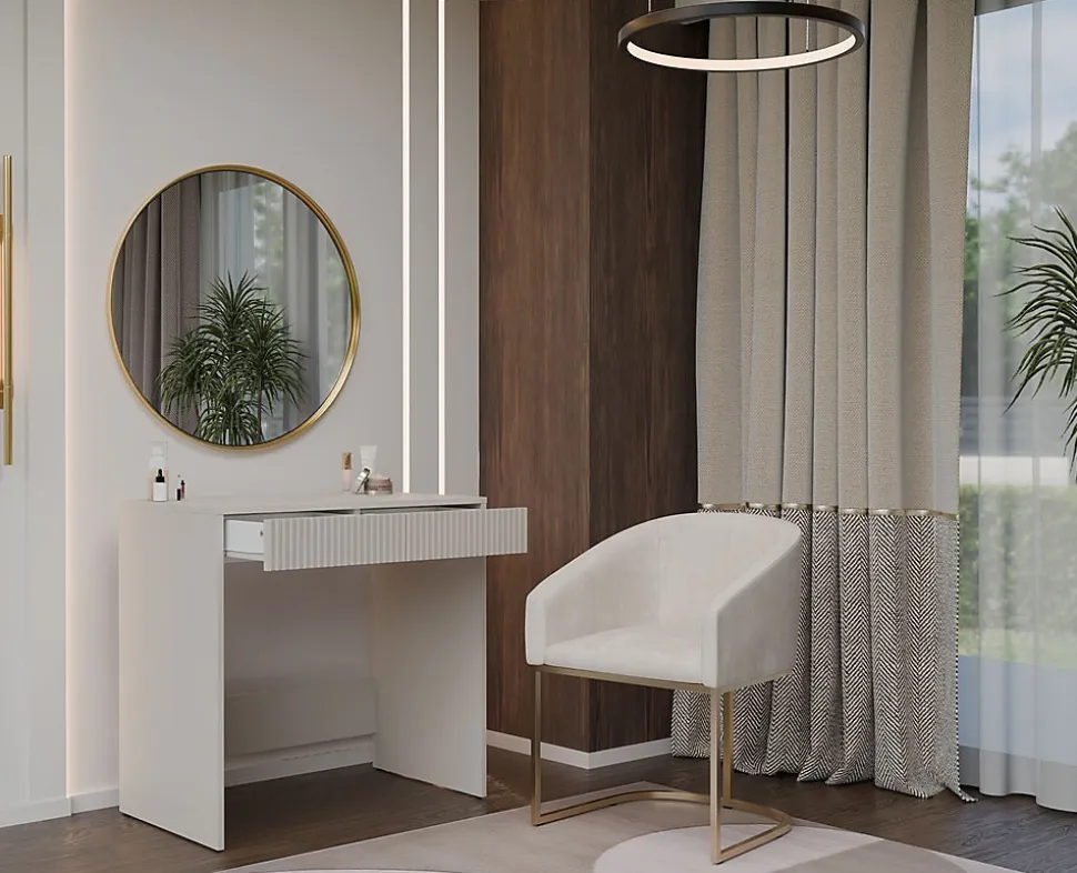 MARINA 2S - Bureau avec 2 tiroirs - Beige Cachemire