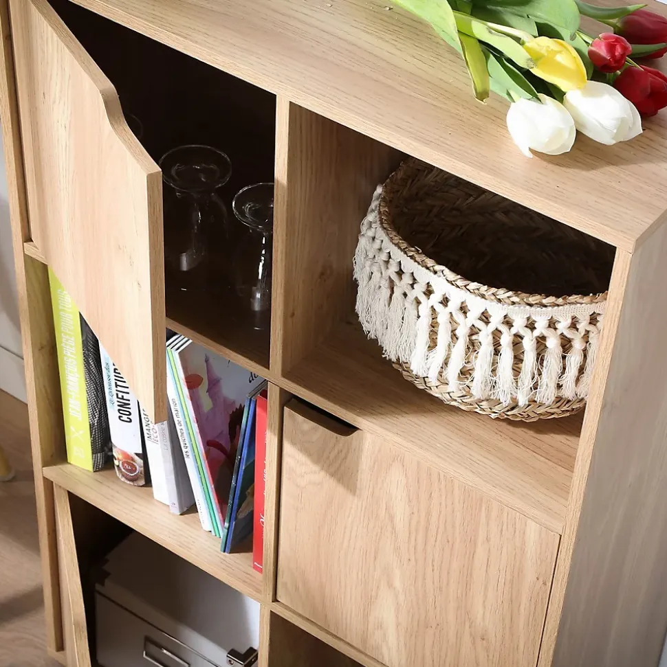 Meuble à 6 cases avec trois portes - Modu
