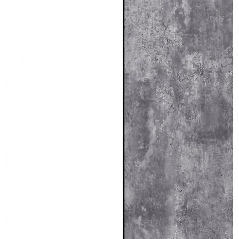 Meuble à chaussure 2 portes décor béton et blanc - CLASS