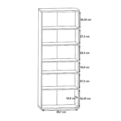 Meuble à chaussure 2 portes décor béton et blanc - CLASS