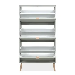 Meuble à chaussures 3 abattants et 2 compartiments par abattant L70cm - VIGO