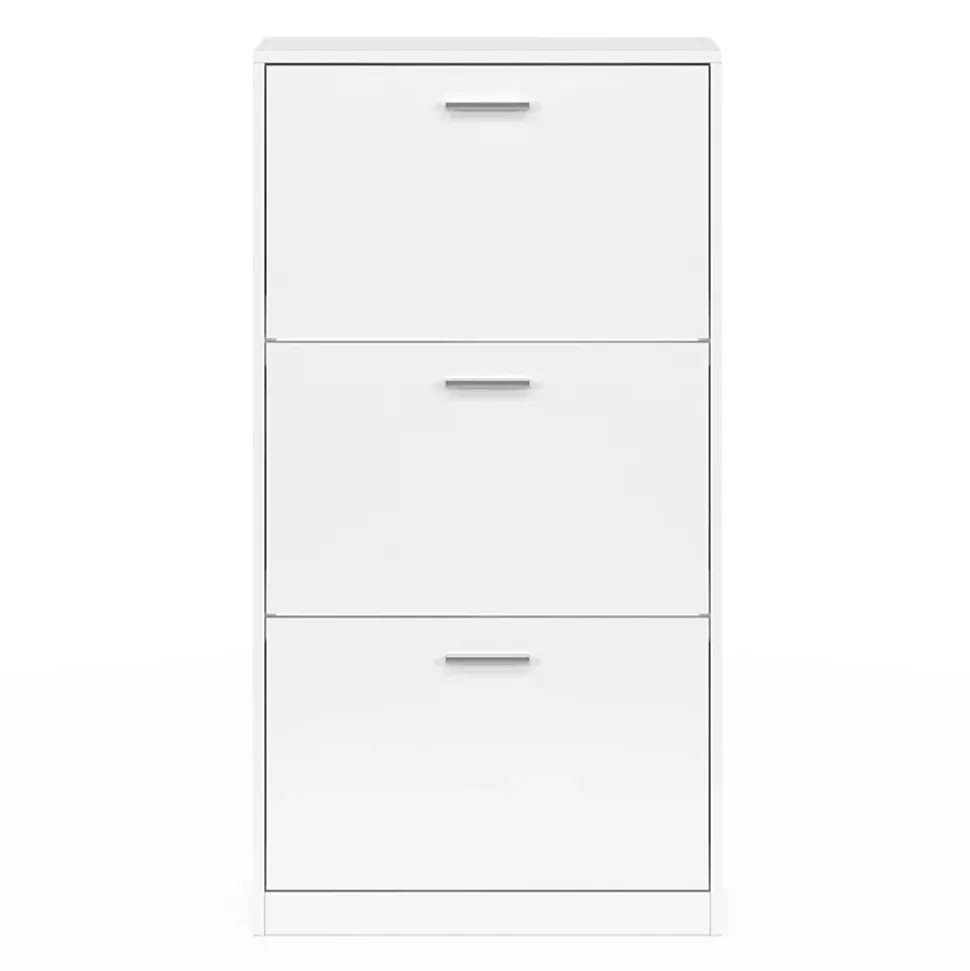 Meuble à chaussures 18 paires KLARK 3 portes blanc