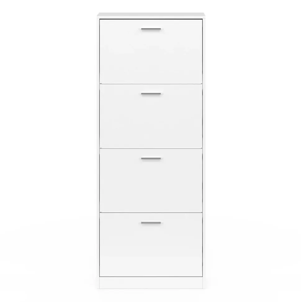 Meuble à chaussures 24 paires KLARK 4 portes blanc