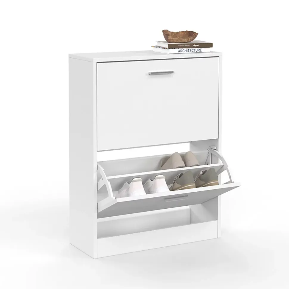 Meuble à chaussures 12 paires KLARK 2 portes blanc