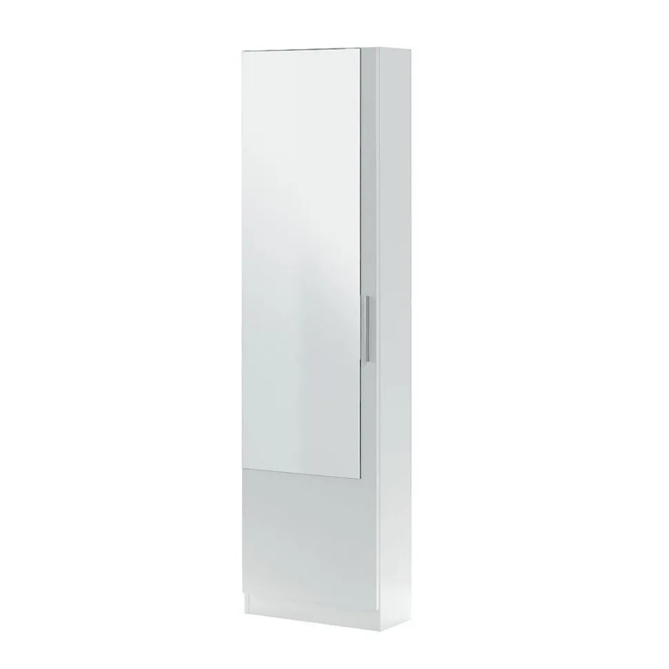 Meuble à chaussures 1 porte avec miroir - H180 cm