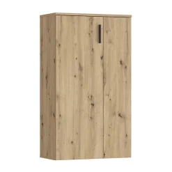 Meuble à chaussures 2 portes décor bois de chêne rustique - AMELIE
