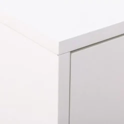 Meuble à chaussures 2 portes étagères réglables tiroir style moderne dim. 75 x 26 x 110 cm blanc
