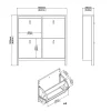Meuble à chaussures Actinidia, Meuble à chaussures, Armoire d'entrée polyvalente, Rangement pour chaussures, 103x25 h103 cm, Blanc