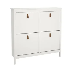 Meuble à chaussures Actinidia, Meuble à chaussures, Armoire d'entrée polyvalente, Rangement pour chaussures, 103x25 h103 cm, Blanc