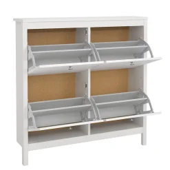 Meuble à chaussures Actinidia, Meuble à chaussures, Armoire d'entrée polyvalente, Rangement pour chaussures, 103x25 h103 cm, Blanc