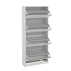 Meuble à chaussures Aepytus, Meuble à chaussures, Armoire d'entrée polyvalente, Rangement pour chaussures, 70x24 h162 cm, Blanc