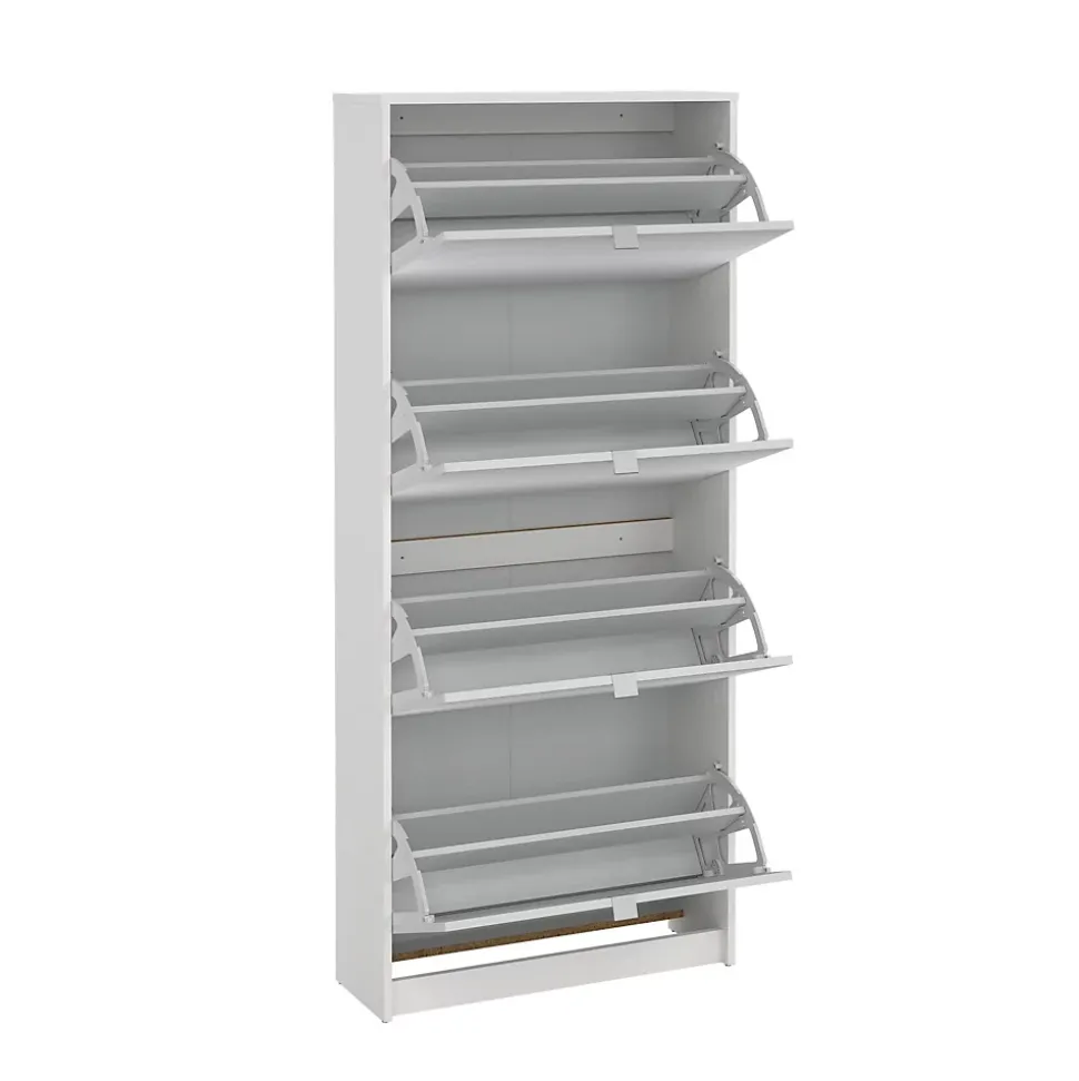 Meuble à chaussures Aepytus, Meuble à chaussures, Armoire d'entrée polyvalente, Rangement pour chaussures, 70x24 h162 cm, Blanc