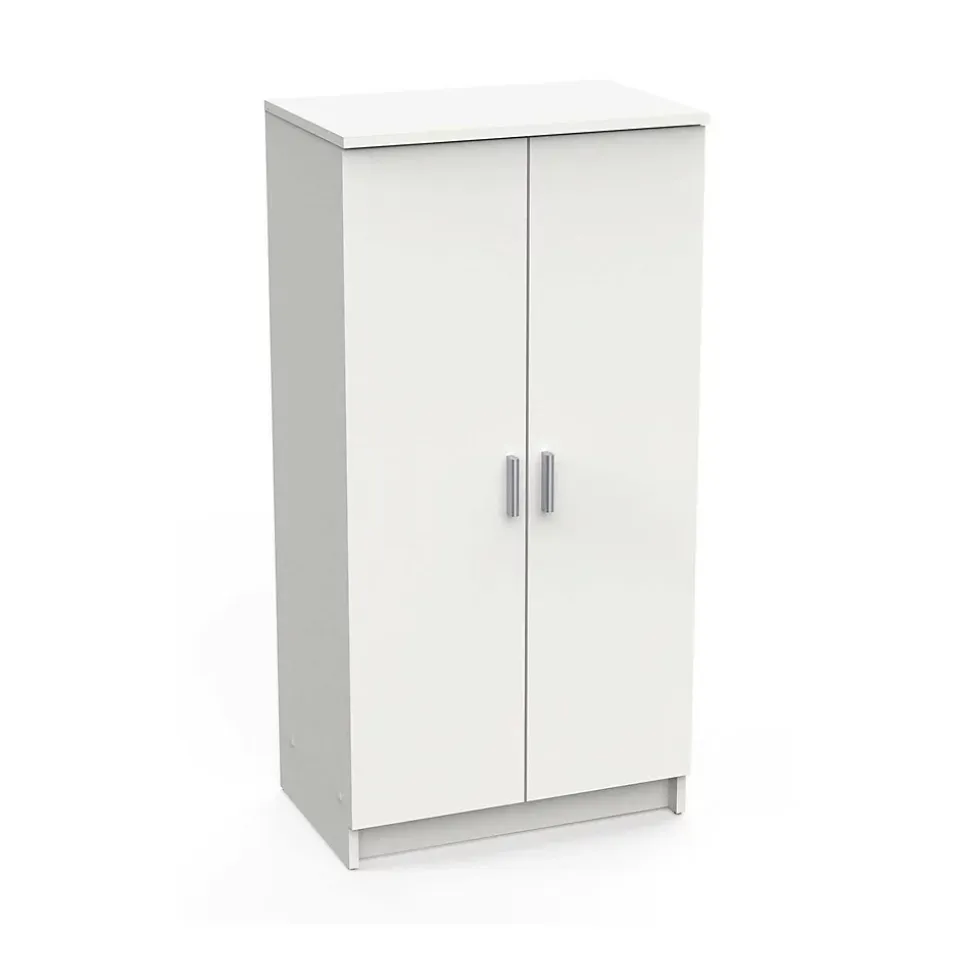 Meuble à chaussures Alcudia, Etagere à chaussures peu encombrante, Armoire polyvalente avec 5 Etageres, 55x36h108 cm, Blanc