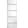 Meuble à chaussures Alginet, Etagere à chaussures peu encombrante, Etagere à chaussures en métal 5 portes, 50x15h169 cm, Blanc