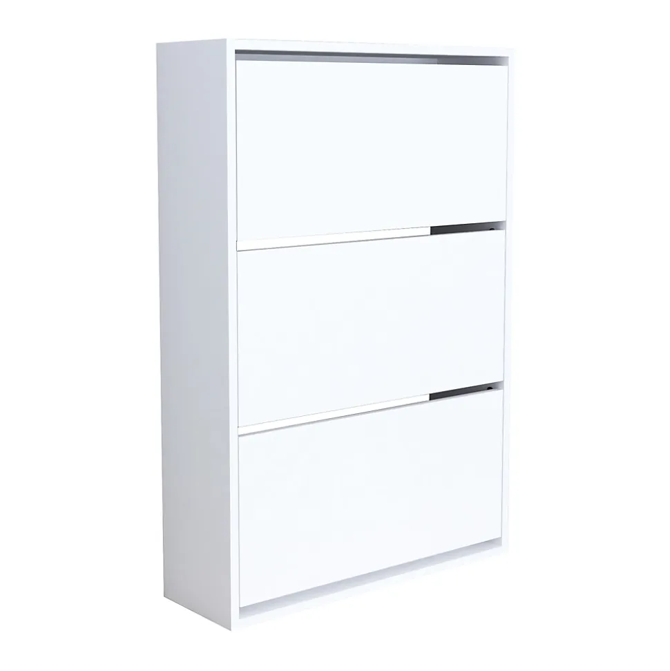 Meuble à chaussures Aurskog 110 x 74 x 24 cm blanc en.casa